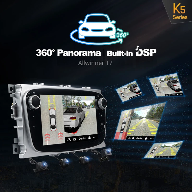 Автомобильный DVD плеер Ownice K3 K5 K6 Android 10 0 2 DIN GPS Navi головное устройство для Ford Focus Mondeo