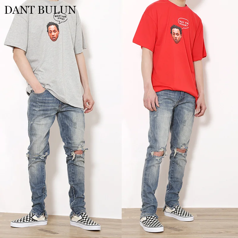 Quality Ripped Jeans Men Brand Strechy Denim Zipper Trouser Legs Male Pants Straight Slim Fit Black Blue Men's Jean Young Man
Quality Ripped Jeans Men Brand Strechy Denim Zipper Trouser Legs Male Pants Straight Slim Fit Black Blue Men's Jean Young Man