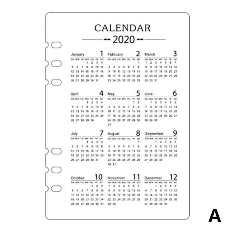 Classic 2020 Year Calendar Index Divider For Spiral Binder Planner Standard 6 Hole Hand Book Loose Leaf Calendar Partition
Classic 2020 Year Calendar Index Divider For Spiral Binder Planner Standard 6 Hole Hand Book Loose Leaf Calendar Partition