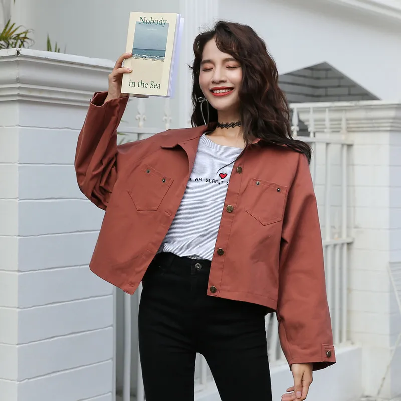Early Autumn Candy-Colored Students Short Jeans Coat Women's Slim Fit Versatile Tooling Jacket
Early Autumn Candy-Colored Students Short Jeans Coat Women's Slim Fit Versatile Tooling Jacket