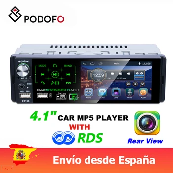 Podofo 1 din Car Multimedia Player 4.1'' inch MP5 player touch HD capacitive screen Car single set MP5 P5130 FM AM RDS
Podofo 1 din Car Multimedia Player 4.1'' inch MP5 player touch HD capacitive screen Car single set MP5 P5130 FM AM RDS