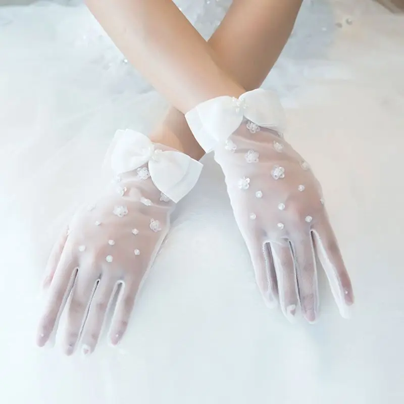 Simple Short Spring Summer Mesh Thin Section Gloves Artificial Pearl Bow New Dress Bride Glove
Simple Short Spring Summer Mesh Thin Section Gloves Artificial Pearl Bow New Dress Bride Glove