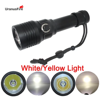 XML2 LED Diving Torch Yellow/White Light Waterproof Underwater 100m Lock Switch Diving Flashlight With 5000mAh Battery Dive Lamp
XML2 LED Diving Torch Yellow/White Light Waterproof Underwater 100m Lock Switch Diving Flashlight With 5000mAh Battery Dive Lamp