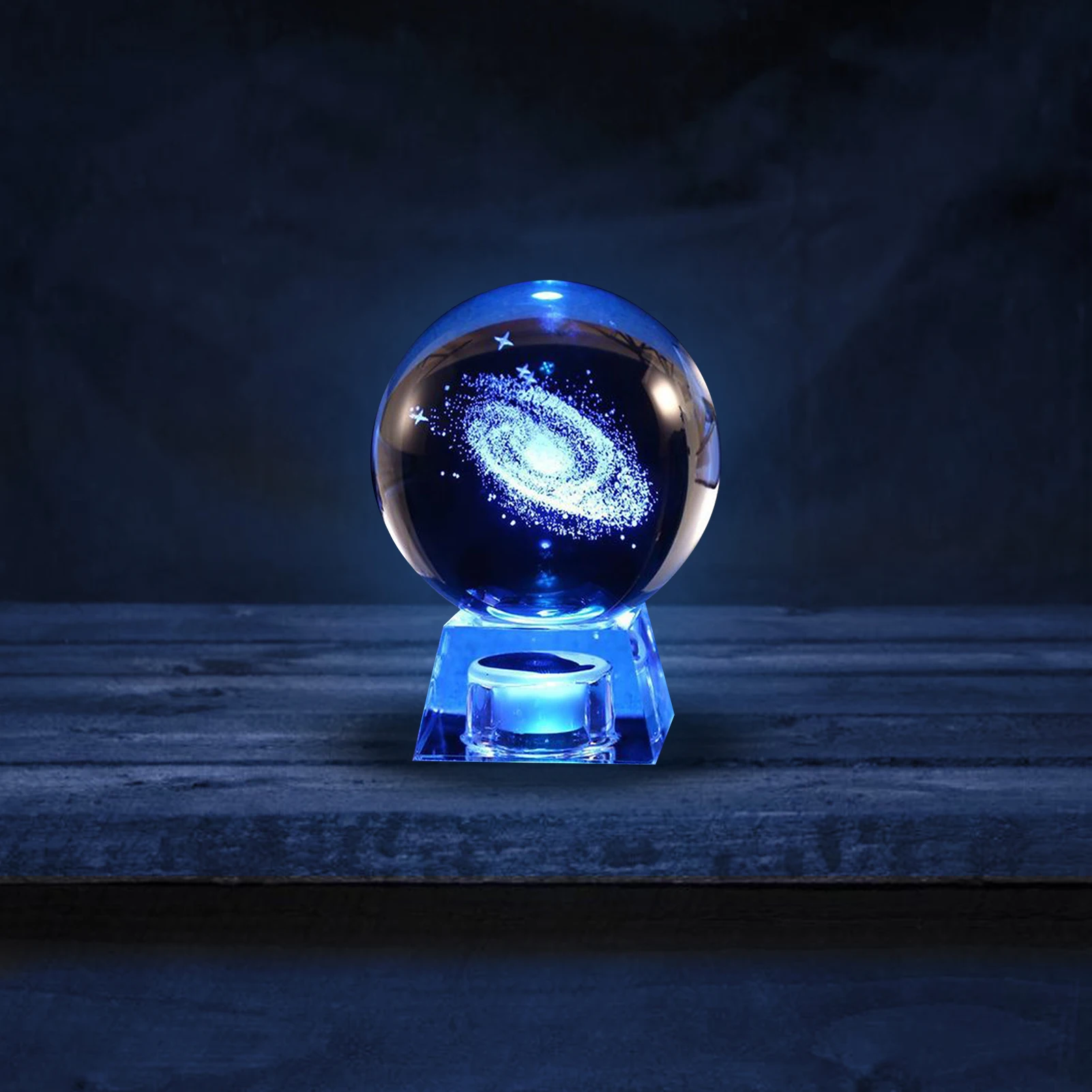 Generic Crystal Snow Globe Elk Solar System MilkyWay Crystal Ball Snow