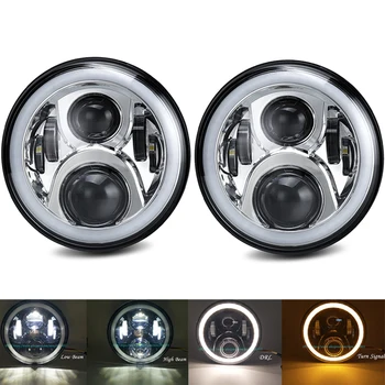 For Wrangler JK TJ Led Headlight 120W 7 Inch Led Headlight White DRL Amber Signal Angel Eyes Lights For Jeep JK Hummer H1 H2
For Wrangler JK TJ Led Headlight 120W 7 Inch Led Headlight White DRL Amber Signal Angel Eyes Lights For Jeep JK Hummer H1 H2