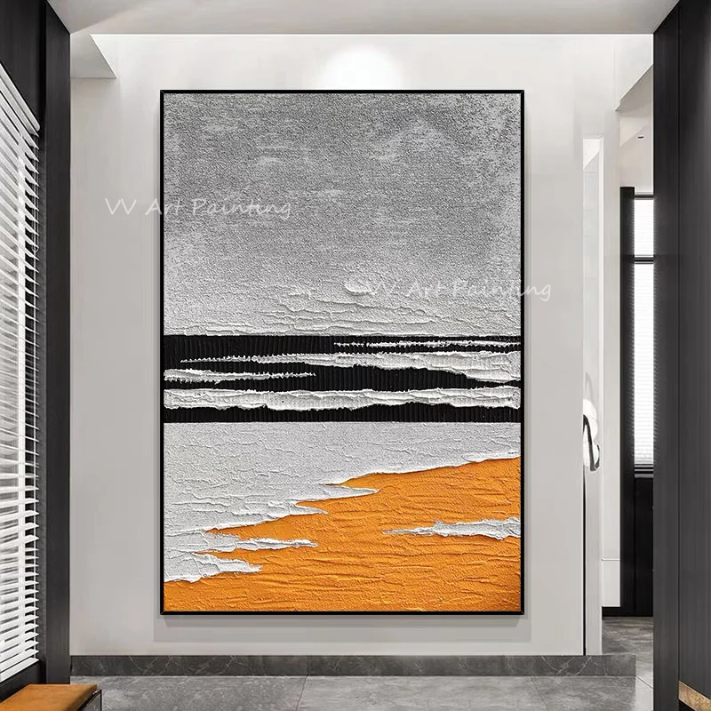 

Красочный Пейзаж море большой размер 100% ручная роспись флота абстрактная масляная живопись Современная Настенная картина для гостиной домашний декор