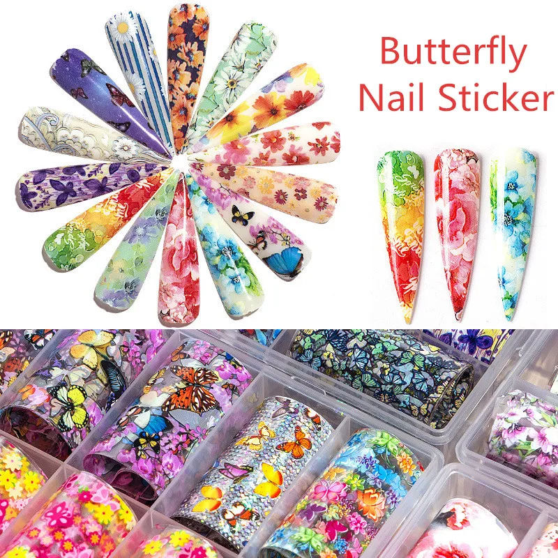 10pcs Nail Foil Polish Stickers Mix Flower Butterfly Transfer Foil Nails Decal Sliders For Nail Art Decoration Manicure Designs
10pcs Nail Foil Polish Stickers Mix Flower Butterfly Transfer Foil Nails Decal Sliders For Nail Art Decoration Manicure Designs