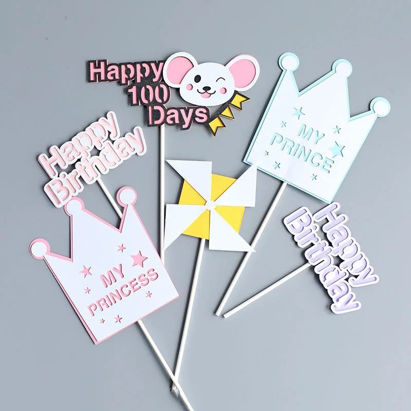Princess Prince Crown Cake Topper Happy Baby Kid Birthday Cupcake Baby Shower Party Dessert Baking Supplies Pink Blue Decoration
Princess Prince Crown Cake Topper Happy Baby Kid Birthday Cupcake Baby Shower Party Dessert Baking Supplies Pink Blue Decoration