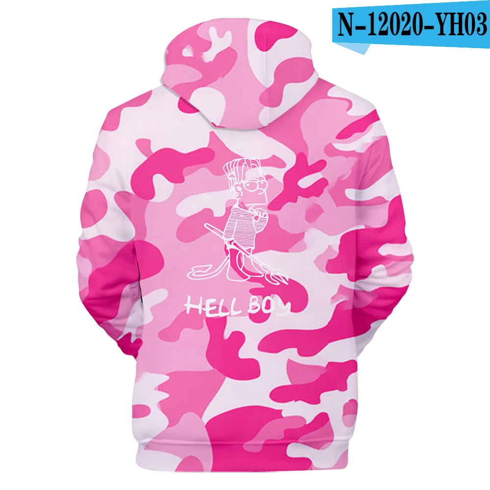 lil peep hellboy hoodie pink