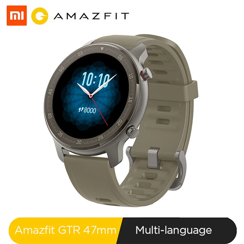 Умные часы Amazfit GTR 47 мм умные 5ATM с 24 дневной батареей и управлением музыкой для