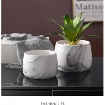 European-Style Home Decorations Vase Marble Pattern Ceramics Flower Vases Romantic Wedding Decoration Dried Flowers Real Flowers 
European-Style Home Decorations Vase Marble Pattern Ceramics Flower Vases Romantic Wedding Decoration Dried Flowers Real Flowers