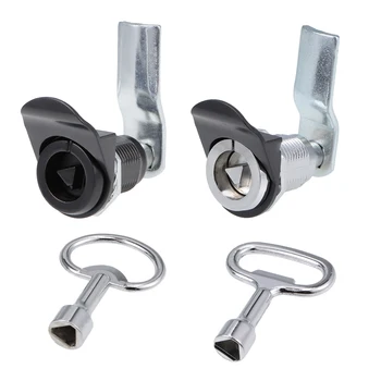 uxcell 1/2/4pcs Triangle Cam Lock 22mm Cylinder Dia. 49mm Long Cam Keyed Alike Silver Tone/Black Zinc Alloy Chrome Plated
uxcell 1/2/4pcs Triangle Cam Lock 22mm Cylinder Dia. 49mm Long Cam Keyed Alike Silver Tone/Black Zinc Alloy Chrome Plated