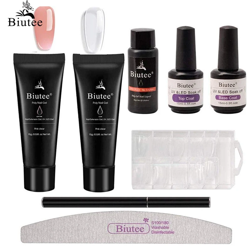 Biutee All-in-One French Kit Nail Extension Poly Nail Polish gel Set Pink Clear Colors Nail Enhancement BIUTEE Poly Nail Gel
Biutee All-in-One French Kit Nail Extension Poly Nail Polish gel Set Pink Clear Colors Nail Enhancement BIUTEE Poly Nail Gel