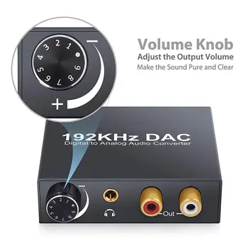 Volume Adjustment Digital To Analog Converter Digital Optical Coax Toslink To Analog Stereo Audio Adapter For TV Box HDTV
Volume Adjustment Digital To Analog Converter Digital Optical Coax Toslink To Analog Stereo Audio Adapter For TV Box HDTV