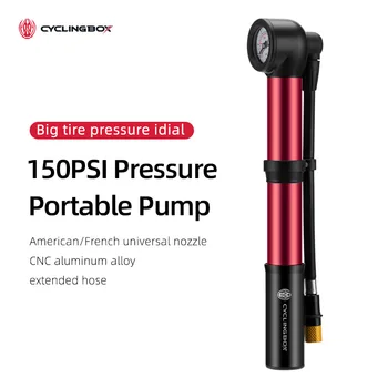 150PSI bicycle air pump, tire pump with hose pressure gauge, MTB road bike manual air pump, portable light bicycle air pump
150PSI bicycle air pump, tire pump with hose pressure gauge, MTB road bike manual air pump, portable light bicycle air pump