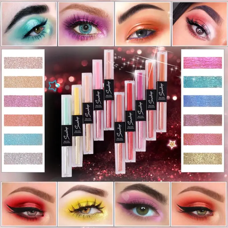 SMAKUP 10 Color Double-headed Pearlescent Eyeshadow Liquid Matte Brighten Liquid Eye Shadow Pigment Waterproof Eye Makeup TSLM1
SMAKUP 10 Color Double-headed Pearlescent Eyeshadow Liquid Matte Brighten Liquid Eye Shadow Pigment Waterproof Eye Makeup TSLM1