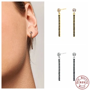 CANNER 100% Real 925 Sterling Silver Stud Earrings for Women Black Zircon Luxury Piercing Earring Earings Silver 925 Jewelry
CANNER 100% Real 925 Sterling Silver Stud Earrings for Women Black Zircon Luxury Piercing Earring Earings Silver 925 Jewelry