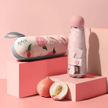 Pocket Mini Umbrella Girls Five Folding Anti UV Sun Umbrellas Ladies Fruit Pattern Sunscreen 6 Ribs Colors Umbrella Rain Women
Pocket Mini Umbrella Girls Five Folding Anti UV Sun Umbrellas Ladies Fruit Pattern Sunscreen 6 Ribs Colors Umbrella Rain Women