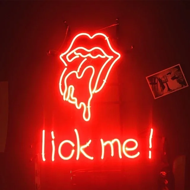 ROCK ME LICK deco освещение для комнаты неоновые световые вывески стеклянная трубка