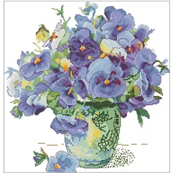 Pansy Violet patterns Counted Cross Stitch 11CT 14CT 18CT DIY Chinese Cross Stitch Kit Embroidery Needlework Sets home decor
Pansy Violet patterns Counted Cross Stitch 11CT 14CT 18CT DIY Chinese Cross Stitch Kit Embroidery Needlework Sets home decor