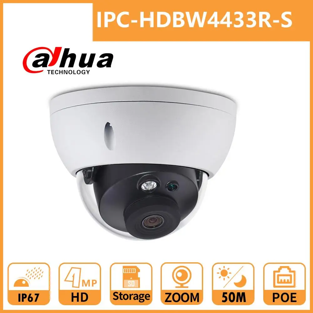DH 4MP IP Dome Camera IPC-HDBW4433R-S CCTV HD Network IR50M IP67 waterproof vandalproof with POE
DH 4MP IP Dome Camera IPC-HDBW4433R-S CCTV HD Network IR50M IP67 waterproof vandalproof with POE