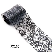 1 pièces nouveaux Designs noir dentelle Floral ongle autocollant feuille d'ongle rouleaux Nail Art transfert autocollant conseils décoration Nail Art autocollant(China)