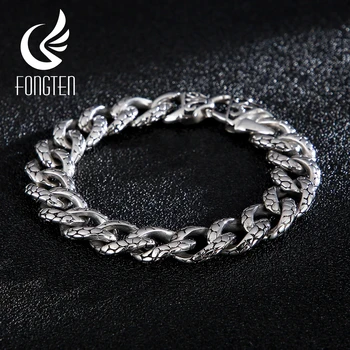 Fongten Old Look Metal Cuban Chain Bracelet Men Polished Blacken Stainless Steel Punk Cuff Charm Accessories Bracelets Jewlery
Fongten Old Look Metal Cuban Chain Bracelet Men Polished Blacken Stainless Steel Punk Cuff Charm Accessories Bracelets Jewlery