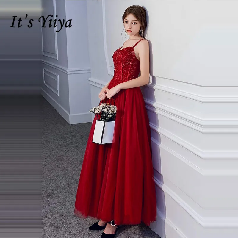 It's Yiiya Evening Dress Elegant Strapless Formal Dresses Long Sling Plus Size Party Gowns Burgundy Beading robe de soiree LF033
It's Yiiya Evening Dress Elegant Strapless Formal Dresses Long Sling Plus Size Party Gowns Burgundy Beading robe de soiree LF033
