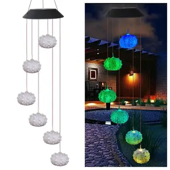 Solar Charging LED Wind Chime Colorful Light Easy To Hang Waterproof Spinner Lamp Lawn Balcony Hanging Light Weight
Solar Charging LED Wind Chime Colorful Light Easy To Hang Waterproof Spinner Lamp Lawn Balcony Hanging Light Weight