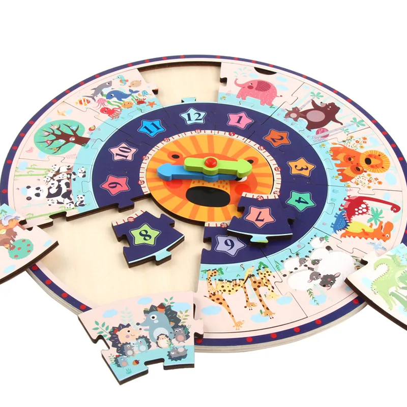 Duo lai-in-Jigsaw Puzzle Clock Mg18/0.53 Children Early Childhood Educational Understanding Time Desktop Wooden Toys
Duo lai-in-Jigsaw Puzzle Clock Mg18/0.53 Children Early Childhood Educational Understanding Time Desktop Wooden Toys
