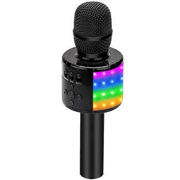 Karaoke Microphone with Controllable LED Lights Wireless Bluetooth Portable Handheld Speaker For Android/iPhone/PC Home Party
Karaoke Microphone with Controllable LED Lights Wireless Bluetooth Portable Handheld Speaker For Android/iPhone/PC Home Party