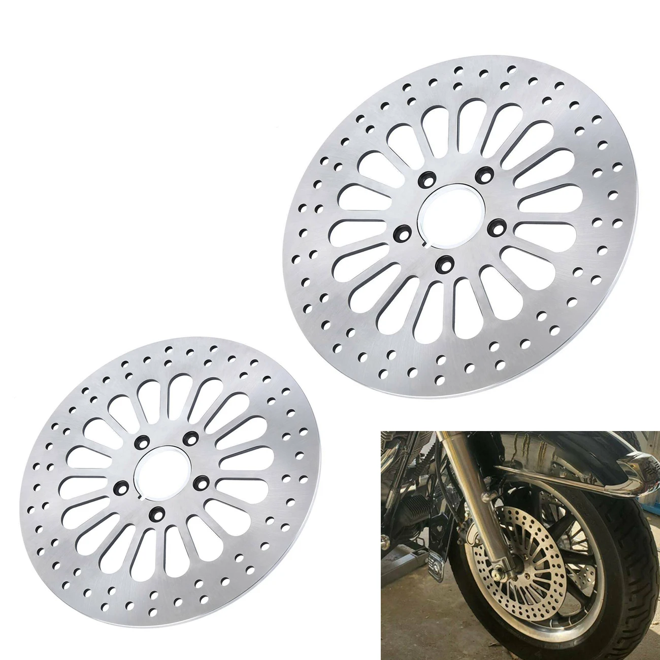 Samger Motorcycle 11.5" Front Brake Disc Rotor Set For Harley Sportster 883 1200 00-13 Super Spoke Brake Rotor Disk
Samger Motorcycle 11.5" Front Brake Disc Rotor Set For Harley Sportster 883 1200 00-13 Super Spoke Brake Rotor Disk