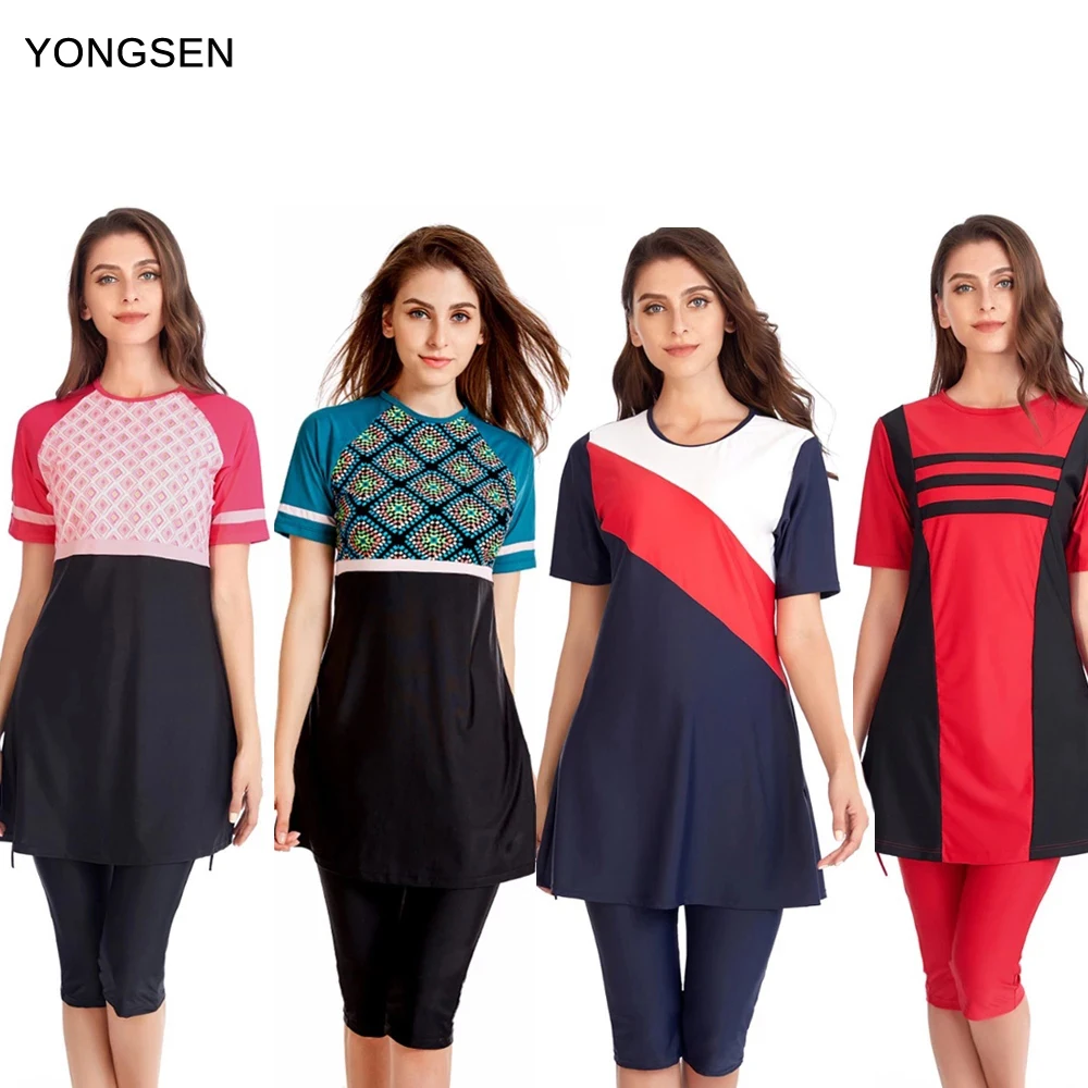 YONGSEN 2022Women Muslim Swimsuit Plus Size Islamic Burkini With Swim Hat Sport Swimwear Ladies Short Sleeve Print Modest Hijab
YONGSEN 2022Women Muslim Swimsuit Plus Size Islamic Burkini With Swim Hat Sport Swimwear Ladies Short Sleeve Print Modest Hijab