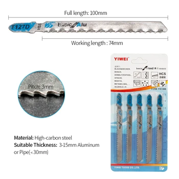 New 5 pcs JigSaw Blades Woodworking Curve Saw Power Tools Jig saw Metal Teeth Medium Tooth Wood Curve Cutting Saw Houtbewerking
New 5 pcs JigSaw Blades Woodworking Curve Saw Power Tools Jig saw Metal Teeth Medium Tooth Wood Curve Cutting Saw Houtbewerking