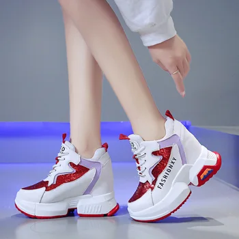 2019 Autumn new Korean fashion sequins Thick bottom sneakers Women Breathable Comfortable Running Shoes C34-94
2019 Autumn new Korean fashion sequins Thick bottom sneakers Women Breathable Comfortable Running Shoes C34-94