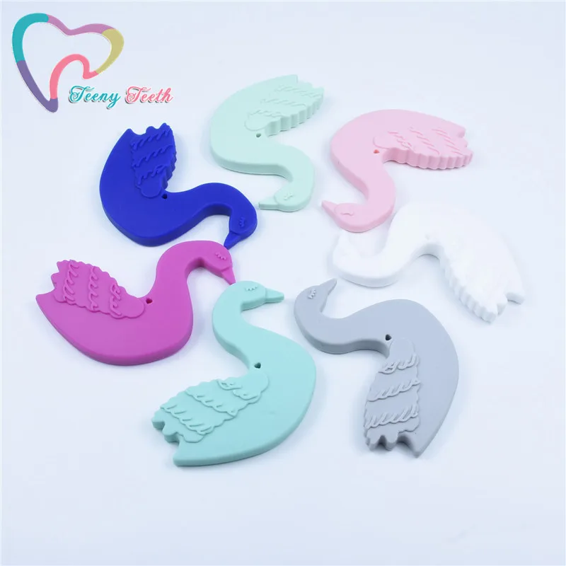 10PCS Food Grade Silicone Teethers Animal Swan Baby Teether Infant Baby Chew Charms Kids Teething Gift Toddler Swan Pendant Toy
10PCS Food Grade Silicone Teethers Animal Swan Baby Teether Infant Baby Chew Charms Kids Teething Gift Toddler Swan Pendant Toy