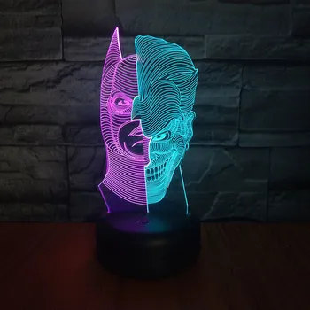 Two-Face Men 3D LED Lamp Desk Beside Sleeping Night Light Creative Atmosphere Lighting LED Touch Switch Multicolor Lighting
Two-Face Men 3D LED Lamp Desk Beside Sleeping Night Light Creative Atmosphere Lighting LED Touch Switch Multicolor Lighting