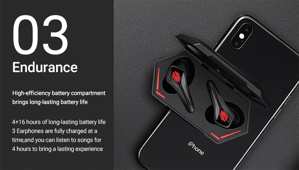 Original RedMagic TWS Gaming Earphones Wireless Bluetooth for Nubia 5S 5G Earbuds 39ms low latency 4-16 hours of battery life Original RedMagic TWS Gaming Earphones Wireless Bluetooth for Nubia 5S 5G Earbuds 39ms low latency 4-16 hours of battery life