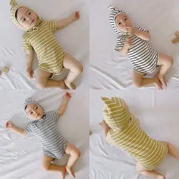 Infant Onesie Triangle Romper 2020 Summer New Style Striped Suit BABY'S Romper Summer
Infant Onesie Triangle Romper 2020 Summer New Style Striped Suit BABY'S Romper Summer