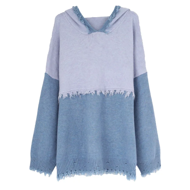 2020 Fall/winter New Fashion Tassel Contrast Sweater Women's Hooded Collar Full Sleeve Casual Oversized All-match
2020 Fall/winter New Fashion Tassel Contrast Sweater Women's Hooded Collar Full Sleeve Casual Oversized All-match