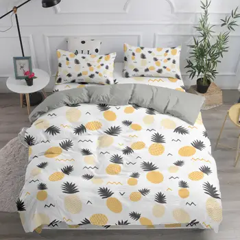 ZEIMON Pineapple Printed Bedding Sets Plant Duvet Cover Microfiber Bed Set Single Twin Full Queen Sizes Home Textiles Bedspread
ZEIMON Pineapple Printed Bedding Sets Plant Duvet Cover Microfiber Bed Set Single Twin Full Queen Sizes Home Textiles Bedspread