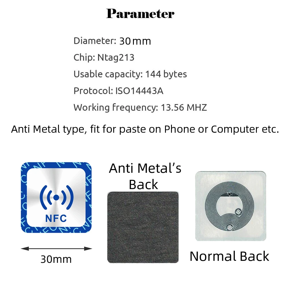 Стикер NFC Ntag213 6 шт. Ntag 213 для Huawei универсальная бирка 13 56 МГц rfid ключ сверхлегкие
