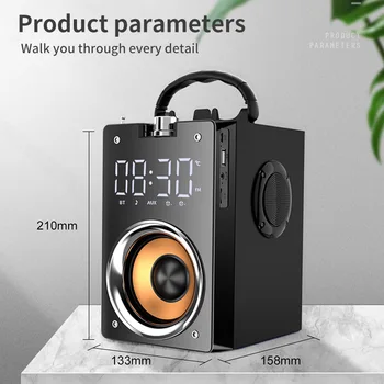 2200mAh Bluetooth Speaker Big Power Subwoofer Wireless Portable Heavy Bass Stereo Speakers Music Player LCD Display FM Radio TF
2200mAh Bluetooth Speaker Big Power Subwoofer Wireless Portable Heavy Bass Stereo Speakers Music Player LCD Display FM Radio TF