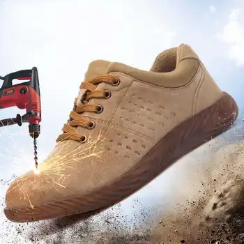 Labor Insurance Shoes Men Steel Head Anti-smash Stab-resistant Anti-slip Electric Welder Beef Tendon Jelly Bottom Work Shoes 
Labor Insurance Shoes Men Steel Head Anti-smash Stab-resistant Anti-slip Electric Welder Beef Tendon Jelly Bottom Work Shoes