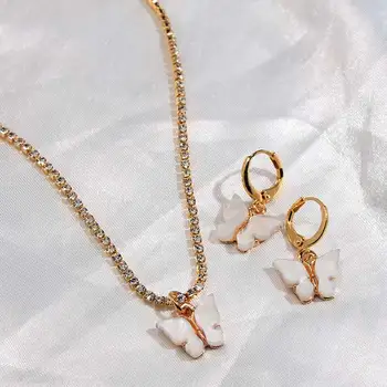 JUST FEEL Fashion Butterfly Romantic Crystal Chain Choker Necklace Color Wings Insect Pendant Necklace Elegant Charm Jewelry
JUST FEEL Fashion Butterfly Romantic Crystal Chain Choker Necklace Color Wings Insect Pendant Necklace Elegant Charm Jewelry