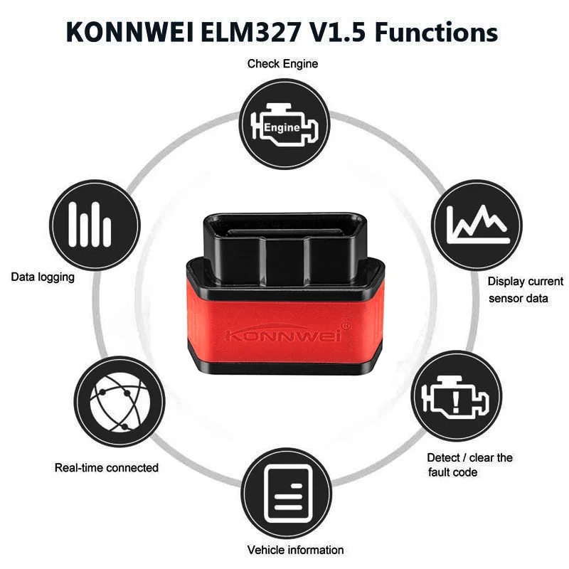 Konnwei KW903 OBD2 ELM327 V1.5 WIFI For Android IOS OBD2 Scanner Diagnostic Tool Automotive Code Scanner ODB2 Car Scanner
Konnwei KW903 OBD2 ELM327 V1.5 WIFI For Android IOS OBD2 Scanner Diagnostic Tool Automotive Code Scanner ODB2 Car Scanner