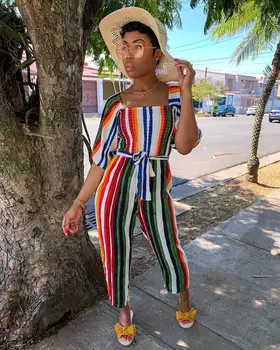 Spring Summer Women Jumpsuit Bodycon Playsuit Bodysuit Overalls Rompers Plus Size Striped Wide Leg Pants Jumpsuits
Spring Summer Women Jumpsuit Bodycon Playsuit Bodysuit Overalls Rompers Plus Size Striped Wide Leg Pants Jumpsuits
