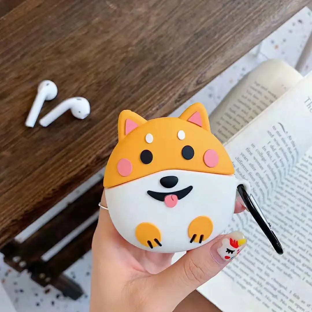 Japanese cute naughty Shiba Inu 3D silicone wireless Bluetooth headset protector for Airpods 1/2 generation shockproof soft Box 
Japanese cute naughty Shiba Inu 3D silicone wireless Bluetooth headset protector for Airpods 1/2 generation shockproof soft Box