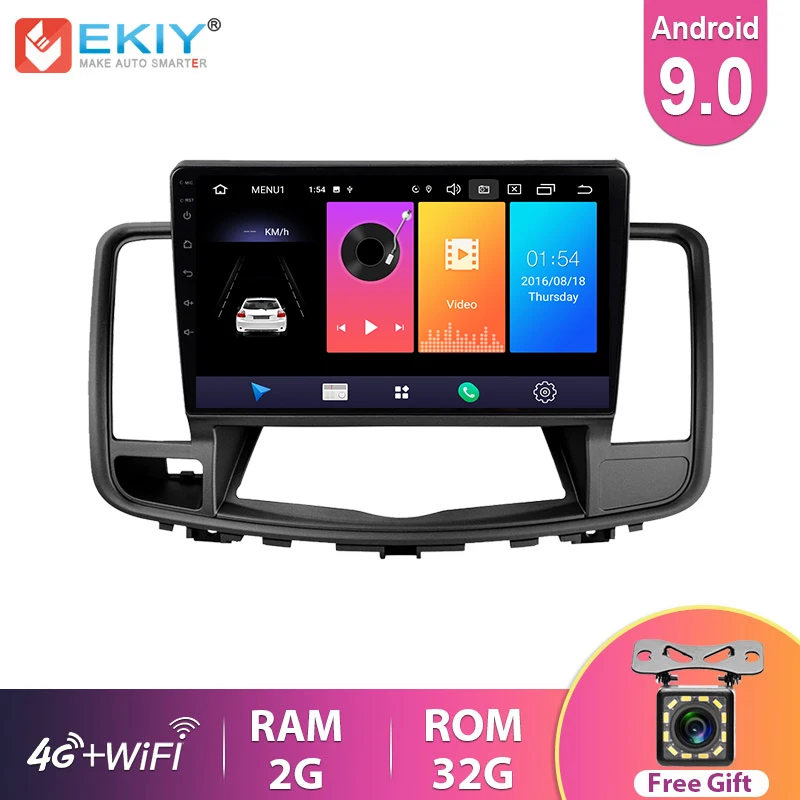EKIY 10.1' IPS Android 9.0 Car Multimedia Radio For Nissan Teana 2008-2013 GPS Navigation Navi Auto Stereo 4G Audio Video Player |