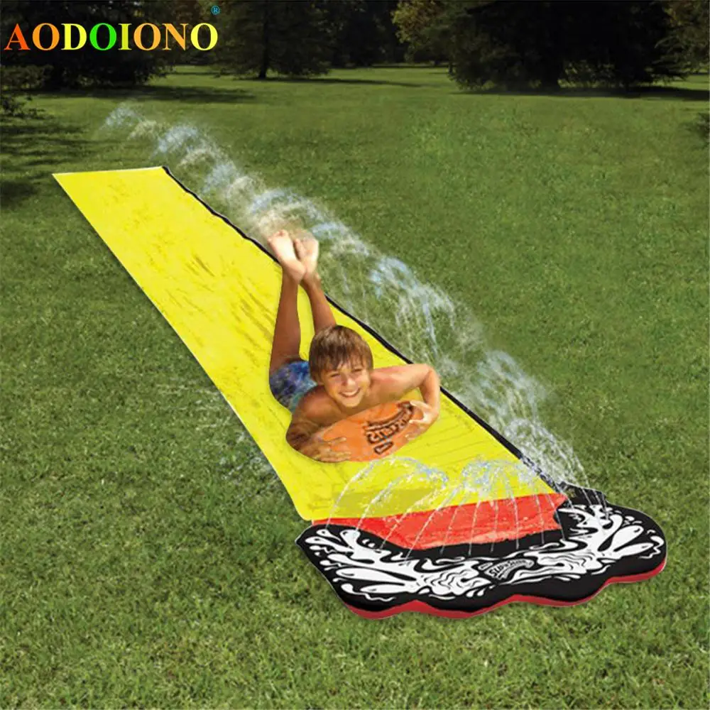 

4.8m Giant Surf Water Slide Fun Lawn Water Slides Pools for Kids Summer PVC Games Center Backyard Outdoor Children Adult Toys